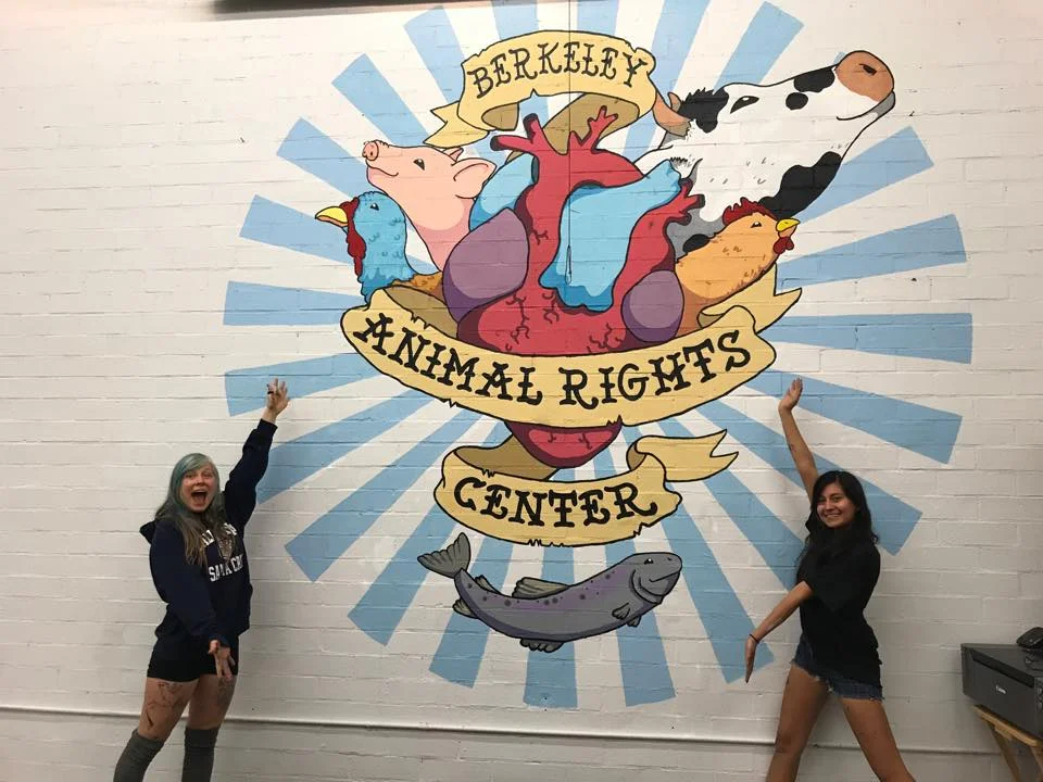 Animal rights mural at the Berkeley Animal Rights Center